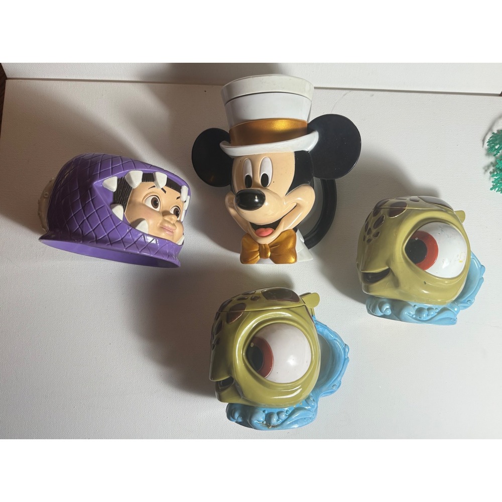 Vintage Disney On Ice Souvenir Cups Mickey Mouse Monsters Inc Boo Finding Nemo